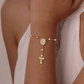 Pulsera de la Santísima Virgen María (Baño en oro 14k)