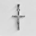 Collar con colgante de cruz de Jesús en acero inoxidable chapado en oro de 18 quilates para hombre y mujer, joyería religiosa impermeable.