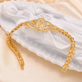 Pulsera de la Virgen de Guadalupe para mujer, brazalete católico con circonitas, ideal para bautismos, hipoalergénica y resistente al deslustre.